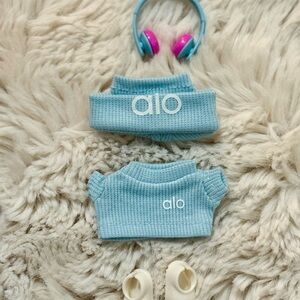 Pin For Love Labubu Doll Outfit Set - 4 pcs Blue Alo clothes